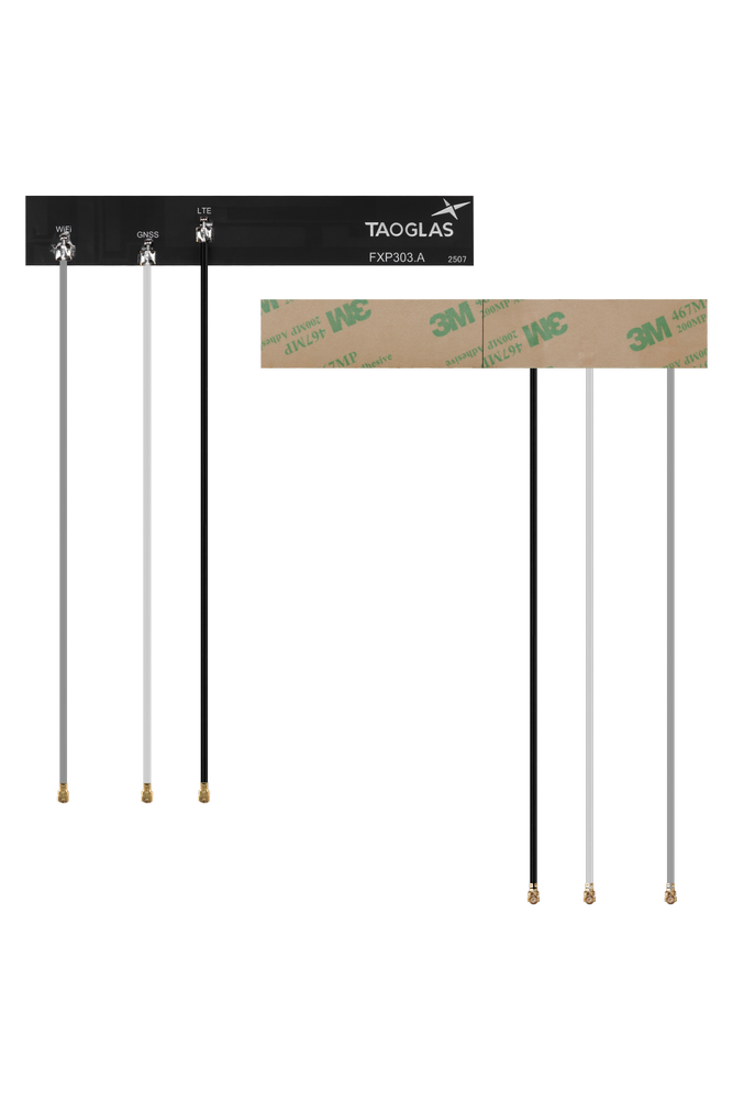 FXP303.A.001 Antenna Super Compact 5G, GNSS, Wi-Fi 6E/7 flex PCB adhesive 3-in-1 for Asset tracking, Telematics, E-Mobility, Smart agriculture