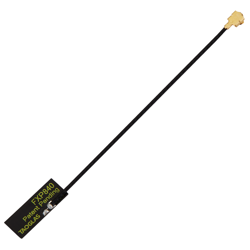 FXP840.07.0055B Antenna Ultra-Low Profile Wi-Fi 6E, ISM flex PCB adhesive Freedom I-PEX MHF I 5.5cm Ø0.81 coax for DSRC, V2V, LCD monitors, tablets