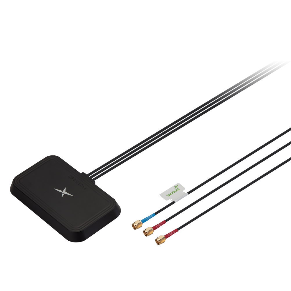 MA256.A.LBI.001 Antenna Low-Profile High-Gain External 4G/LTE, GNSS adhesive mount 3-in-1 Sentinel for Automotive Vehicle Tracking, Telematics, Video Streaming, Robotics/Autonomous