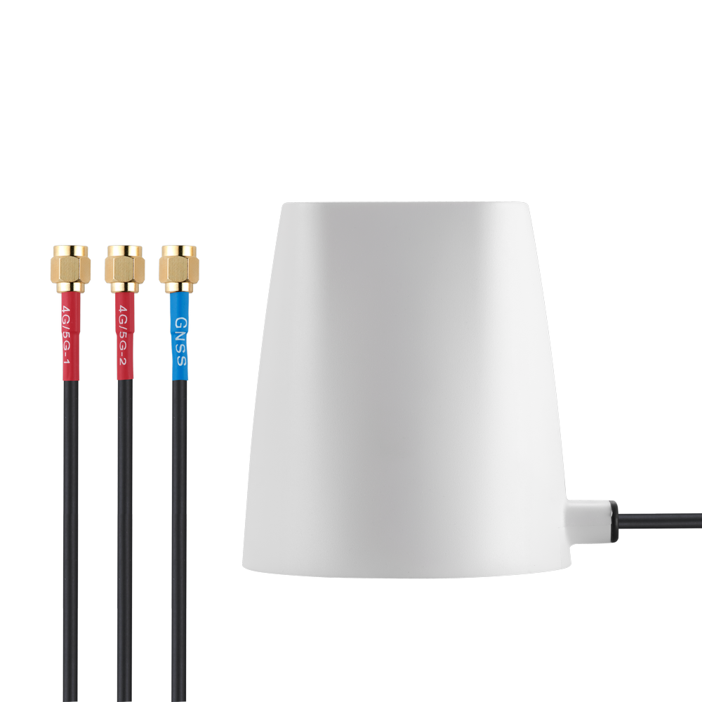 MA343.W.LBI.001 Antenna External Low-Profile MIMO 5G, GNSS magnetic mount 3-in-1 White IP67 for Smart Metering and Remote Monitoring, Digital Signage, Transportation and Telematics