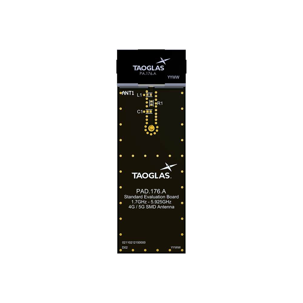 PAD.176.A Antenna MIMO High-Band 5G, 4G/LTE evaluation board SMA-F for Telematic Control and On-board Diagnostic Units, Wireless Medical Devices, First Responder and Public Safety Devices, UAV’s and Robotics