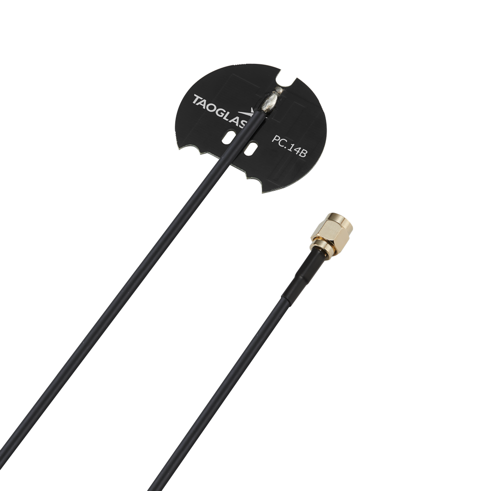 PC14.03.3000D Antenna Wi-Fi, ISM circular PCB adhesive RPSMA-M 300cm