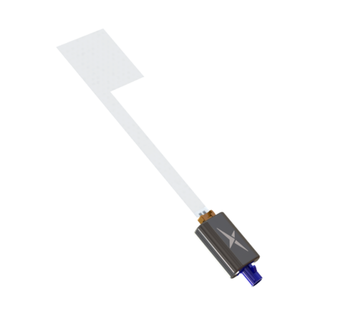 TFX125.A Antenna GNSS adhesive flex PCB Invisible FAKRA Code C (M) Blue for Automotive and Commercial Transportation, EV Charging and Parking Bays, Digital Signage and Display screens, Point Of Sale Kiosks
