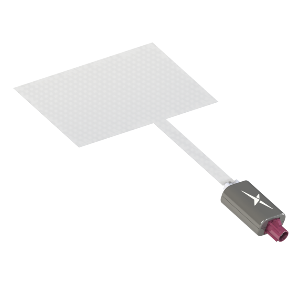 TFX62.A Antenna Ultra Low Profile 5G, 4G/LTE, NTN/SatCom adhesive Flex PCB Invisible FAKRA D (M) Violet