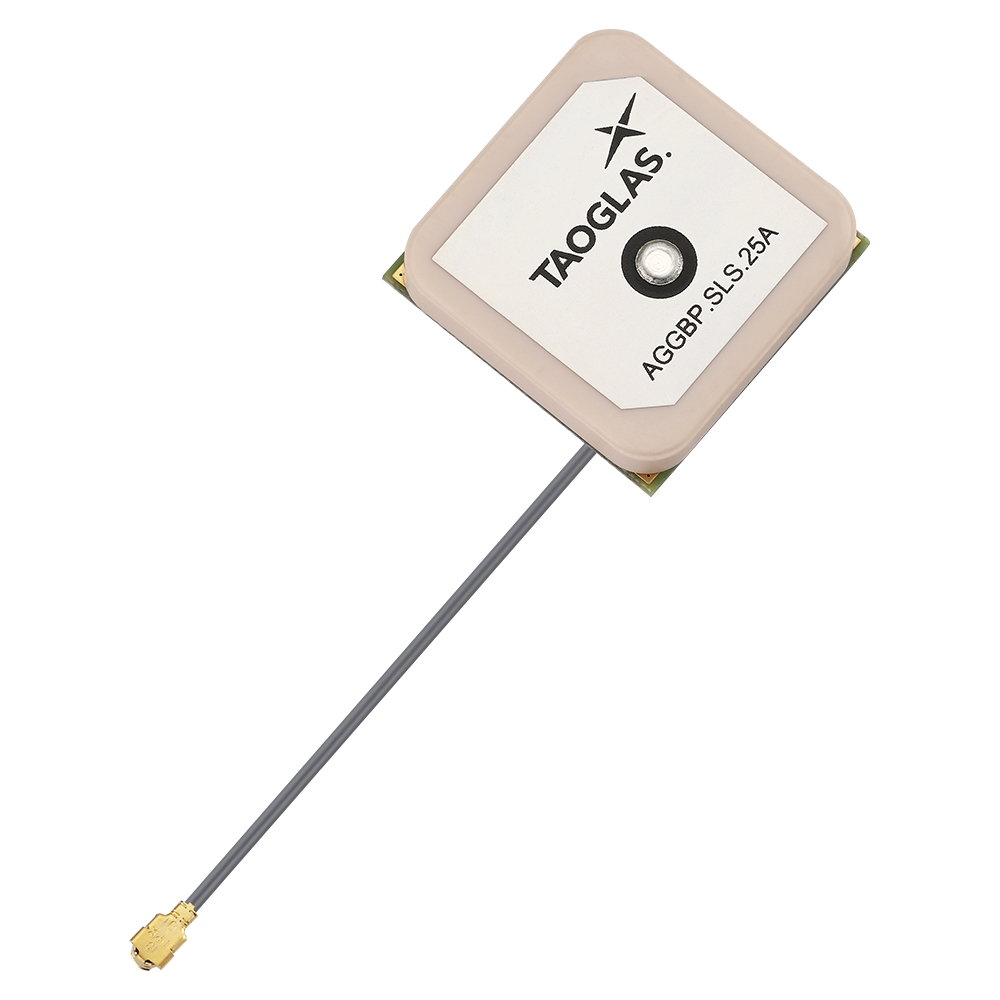 AGGBP.SLS.25A.07.0060A Antenna GNSS 25mm active patch U.FL 6cm for Navigation, Wearables, Transportation