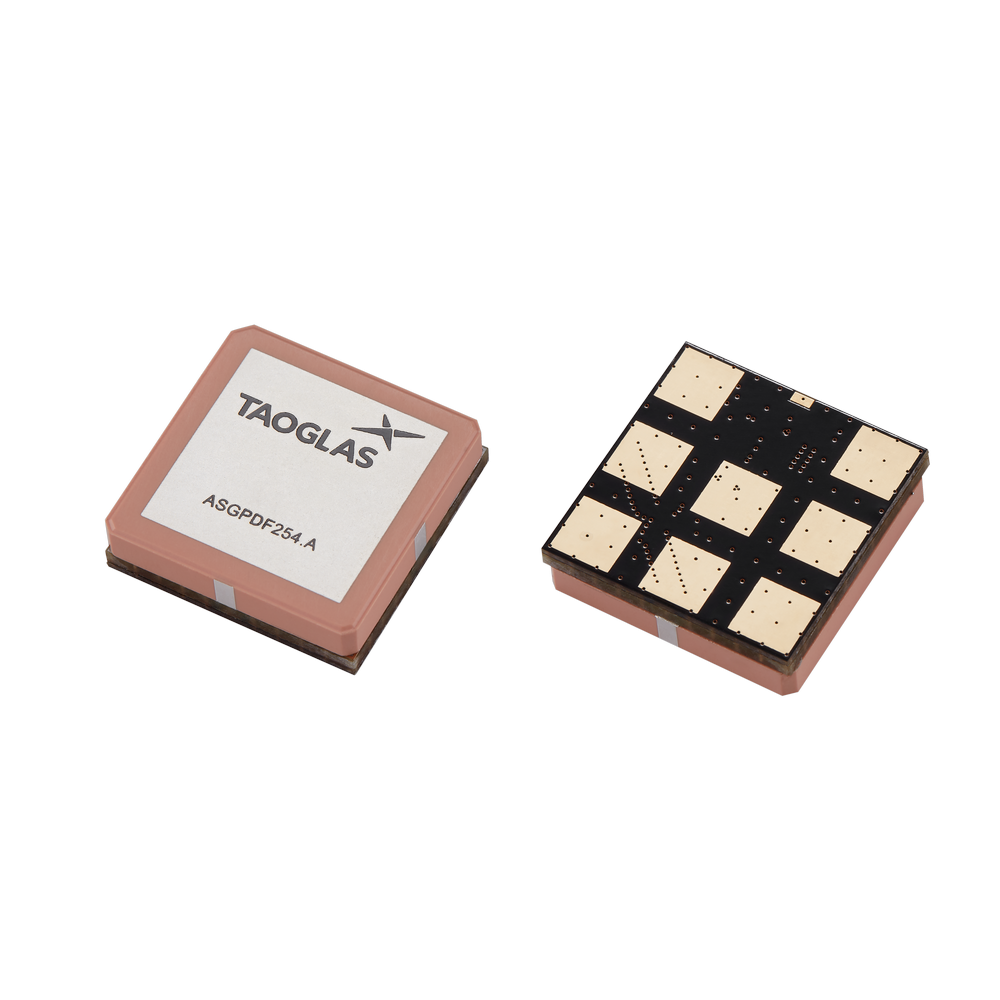 ASGPDF254.A Antenna GNSS SMD/SMT active patch dual-feed for Wearables, Asset tracking, Navigation systems, Robotics