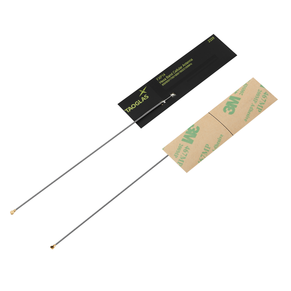 FXP14.24.0100B Antenna Wideband 5G, 4G/LTE flex PCB adhesive MHF4 10cm