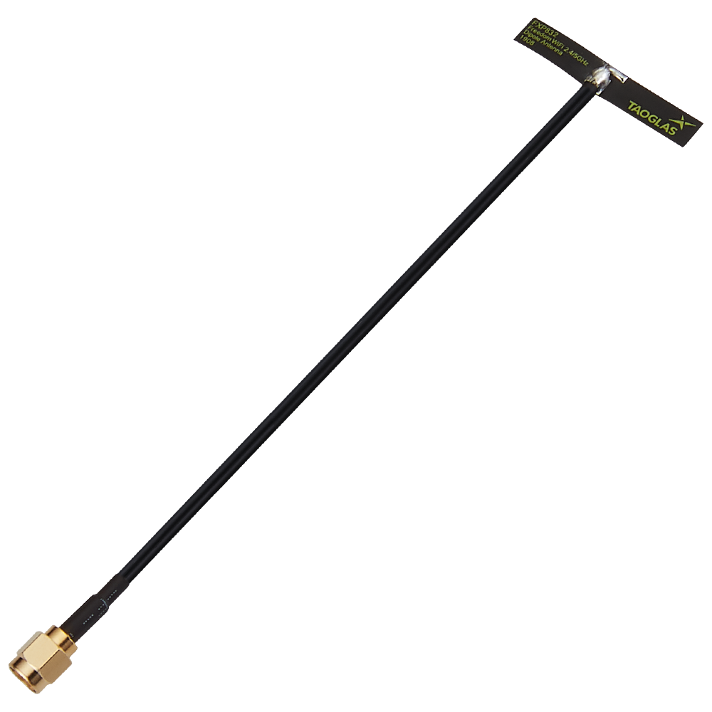 FXP832.03.0458D Antenna Dual-Band Wi-Fi, ISM adhesive flex PCB Freedom RPSMA-M 45.8cm RG-174