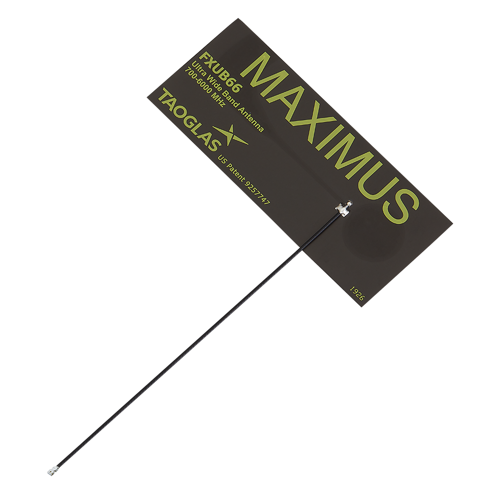 FXUB66.54.0150C Antenna Wideband 5G, GNSS, Wi-Fi, ISM, Cat-M adhesive Flex PCB Maximus MHF-4L 15cm