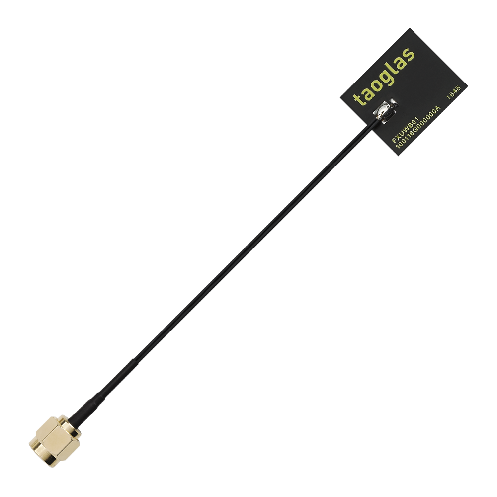 FXUWB01.01.0090C Antenna UWB 6-8GHz flex adhesive AccuraUWB Flex SMA-M 9cm for Radar, Smart Home and Entertainment Systems, Position Location & Tracking, Precision Surveying