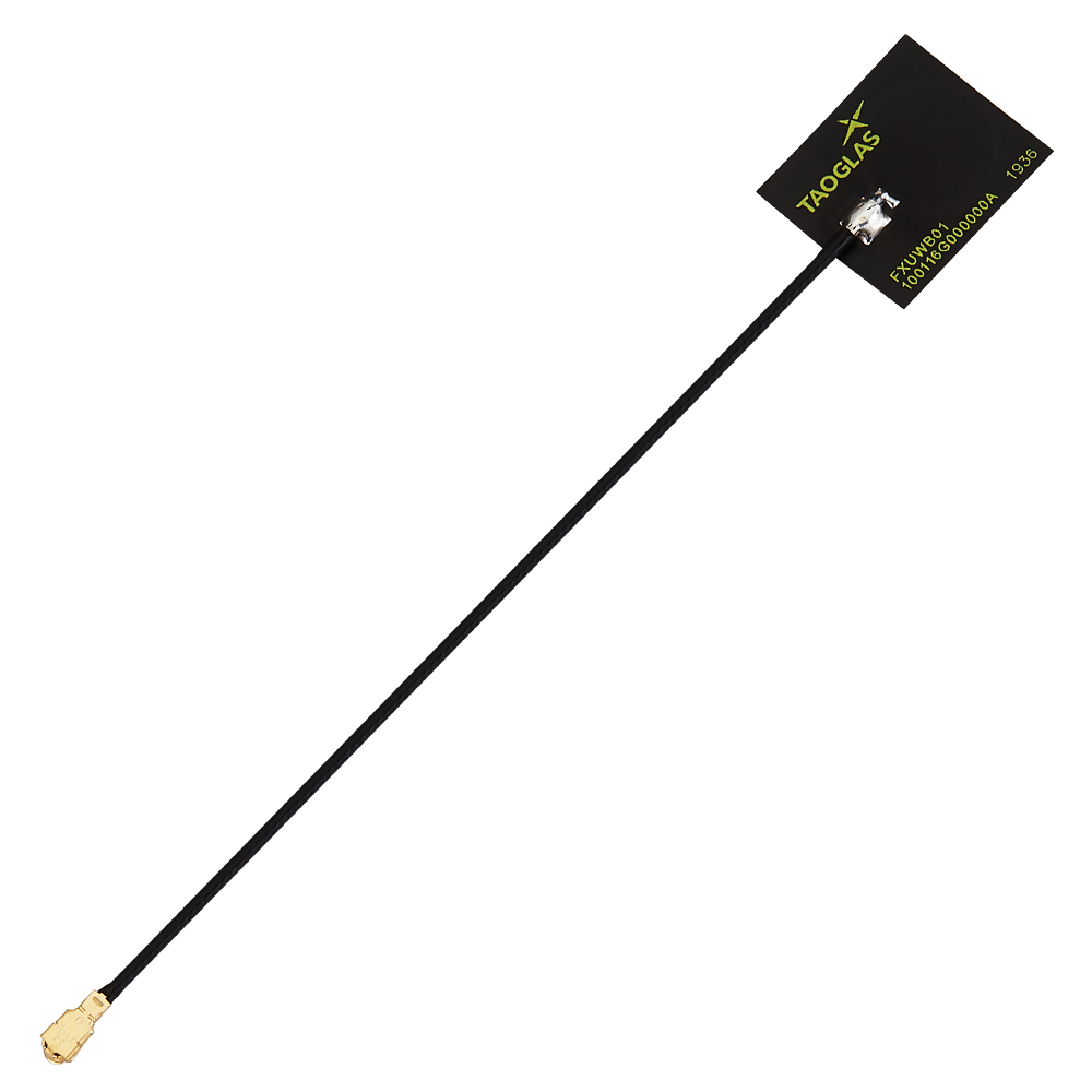 FXUWB01.07.0100C Antenna Ultra-Thin UWB adhesive flex AccuraUWB I-PEX MHF I 10cm for Radar, Home Network Connectivity, Position Location & Tracking, Precision surveying