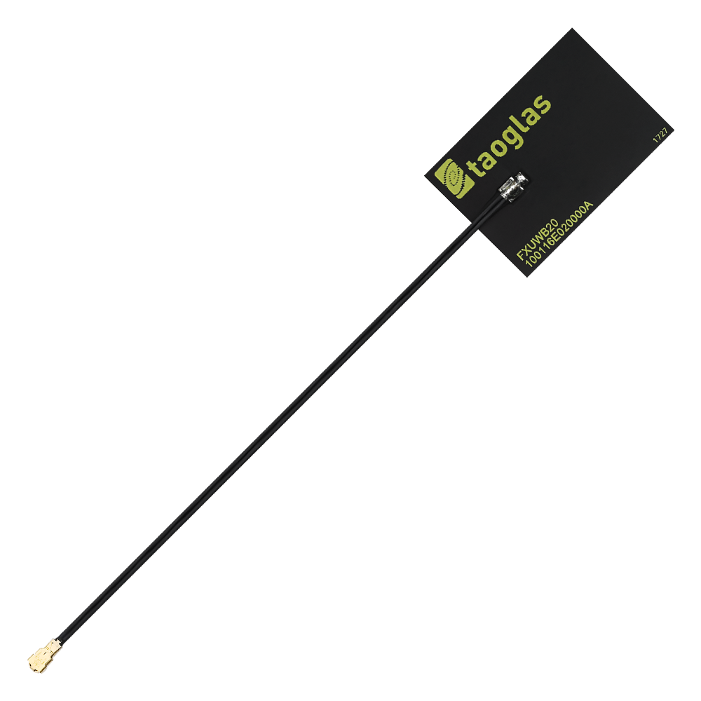 FXUWB20.07.0100C Antenna UWB flex adhesive AccuraUWB I-PEX MHF I 10cm for Radar, Home Network Connectivity, Position Location & Tracking, Automotive sensors