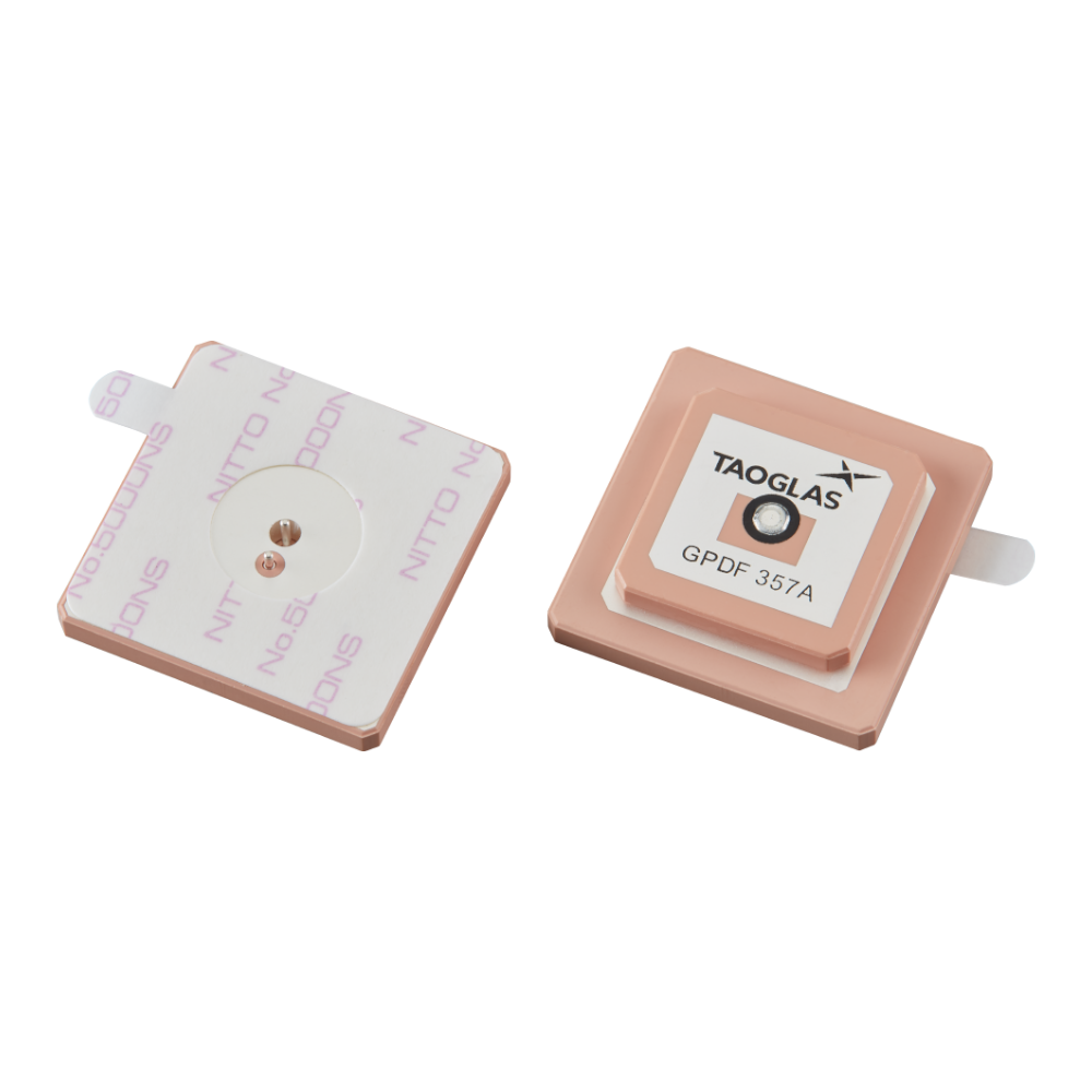 GPDF357A Antenna GNSS pin/adhesive mount stacked patch