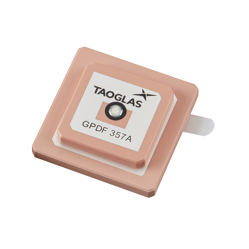 GPDF357A Antenna GNSS pin/adhesive mount stacked patch