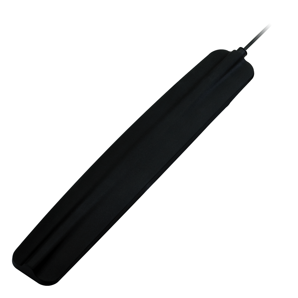 ISA.06.A.301111 Antenne Externe Low-Profile Breitband ISM, LoRa Klebemontage I-Bar SMA-M RG-174 300cm IP65/IP67 für Strafverfolgung, öffentliche Sicherheit, Ferntelemetrie, öffentlichen Nahverkehr