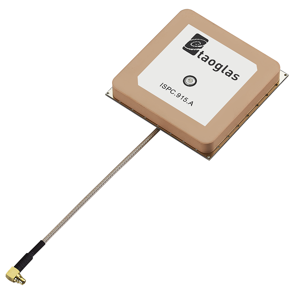 ISPC.91A.09.0092E Antenna ISM, LoRa, SigFox embedded patch MMCX-M RA 9.2cm for RFID Readers, Short-range 915MHz mesh networks, Automotive ISM Applications