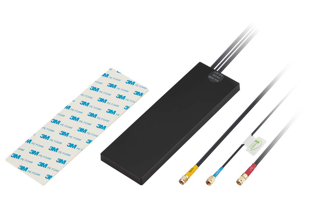 MA233.LBC.001 Antenna External 4G/LTE, GNSS, Wi-Fi adhesive mount Stream 3-in-1 IP67 for Telematics, Transportation, Remote Monitoring