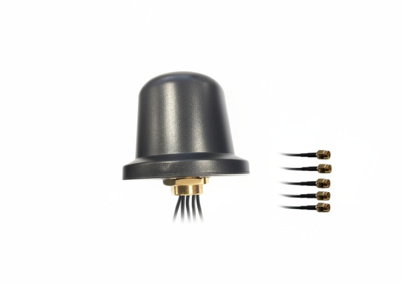 SW20286EB56 SWB012 5-in-1 Multi-Band 5G+GNSS IoT Antenna, 4x4 MIMO, IP67 Rated SMA-M 200cm