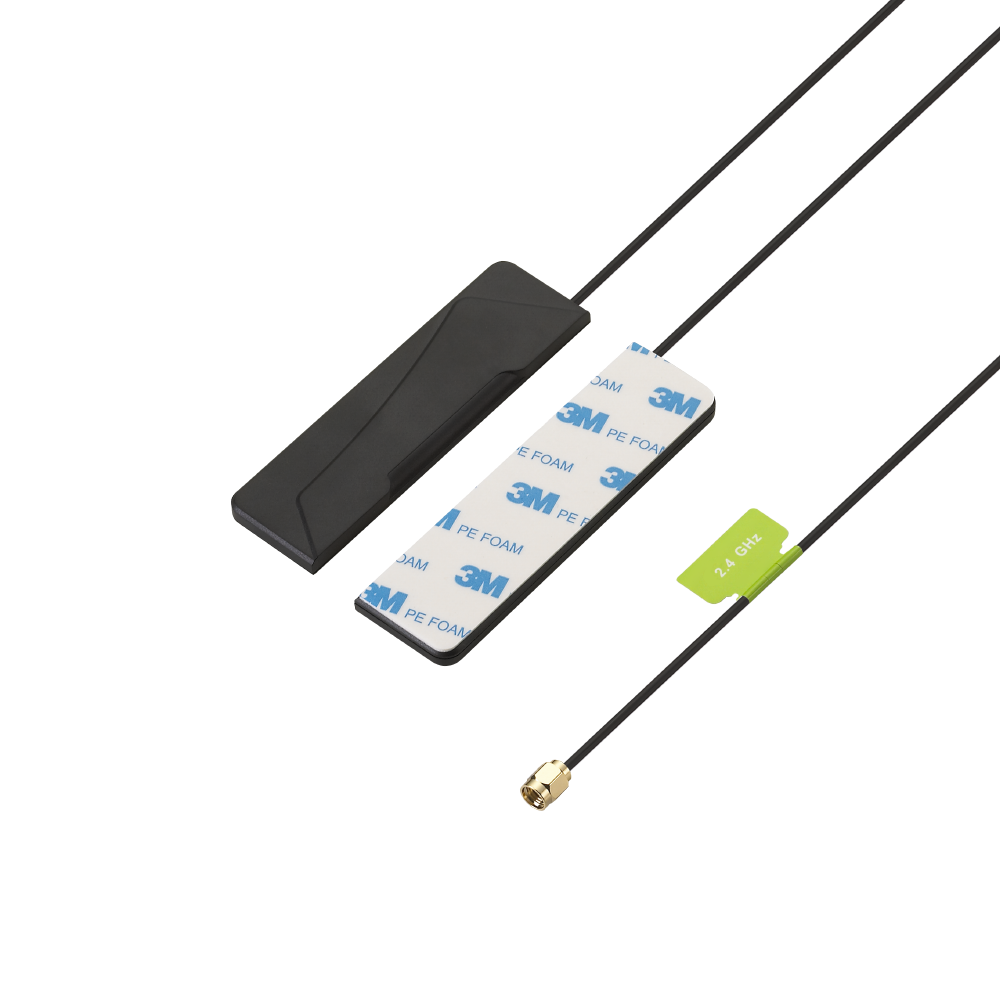 WSA.2400.A.101151 Antenna External Low-Profile Wi-Fi, Bluetooth, ISM adhesive mount I-Bar Phoenix RP-SMA(M) 100cm RG-174 IP65